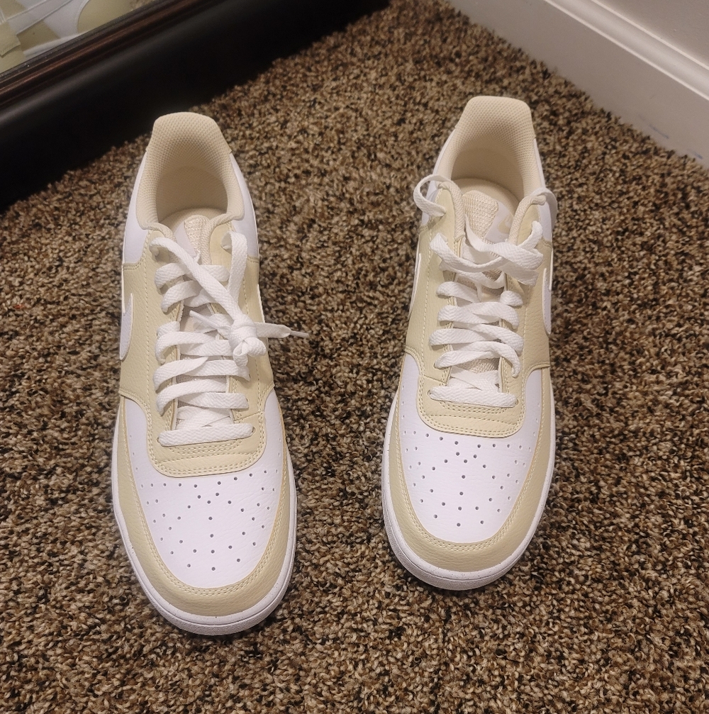 Nike White and Cream Sneakers